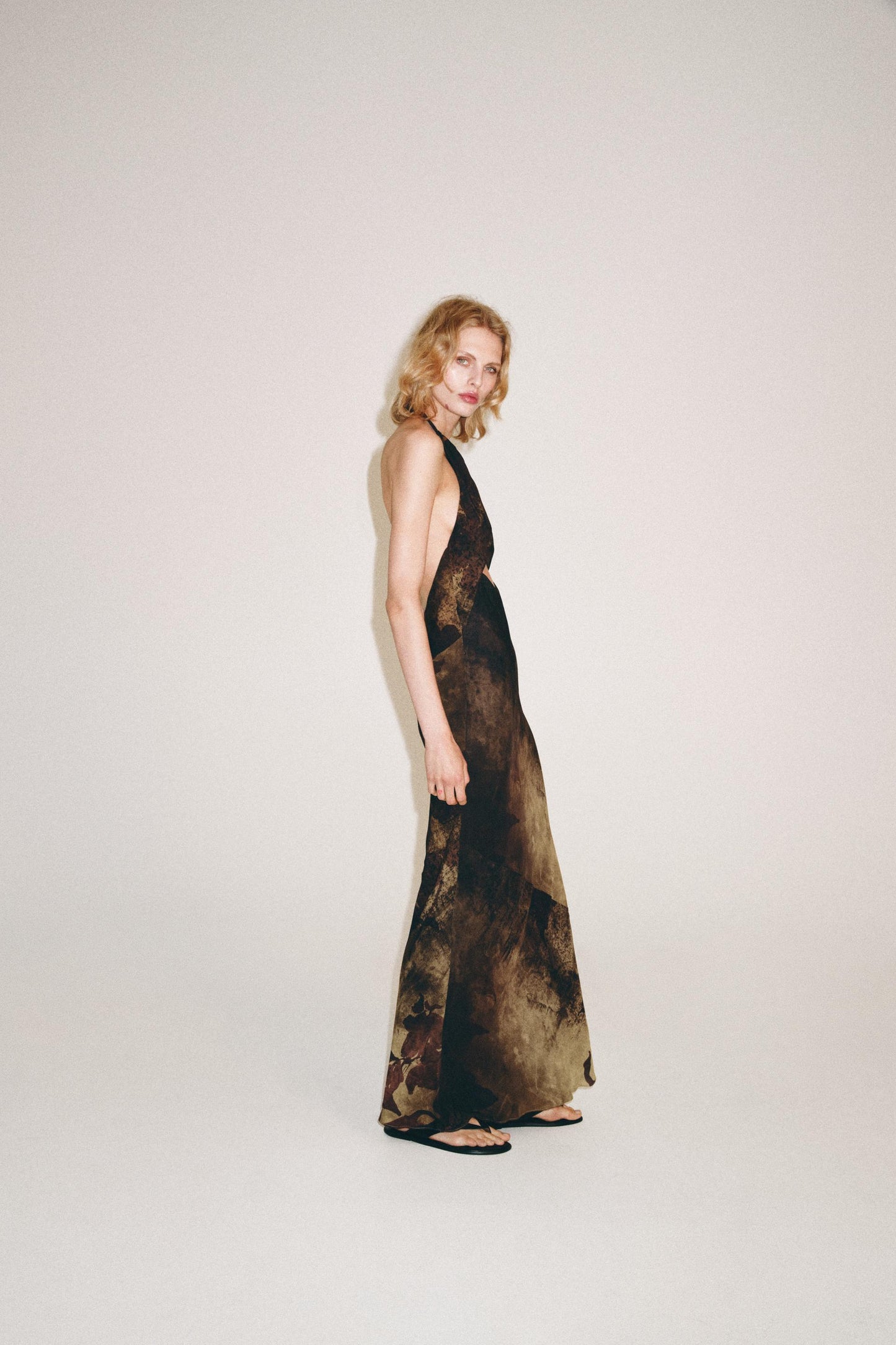 Robe Imprimée À Col Halter