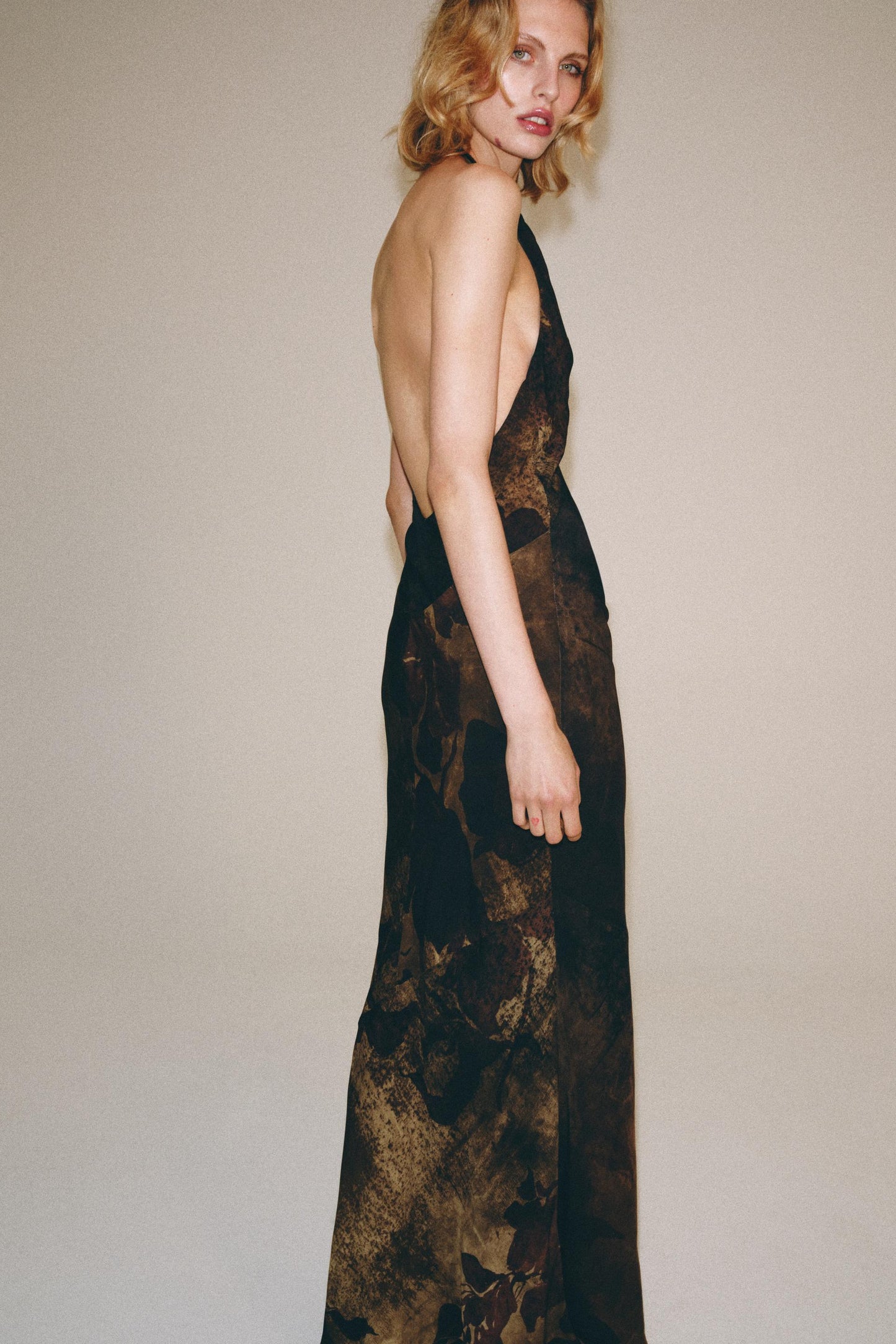 Robe Imprimée À Col Halter